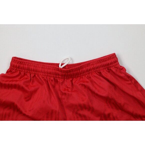 Vtg 90s Streetwear Mens Small Running Jogging Soccer Shorts Red Polyester USA - Picture 2 of 10